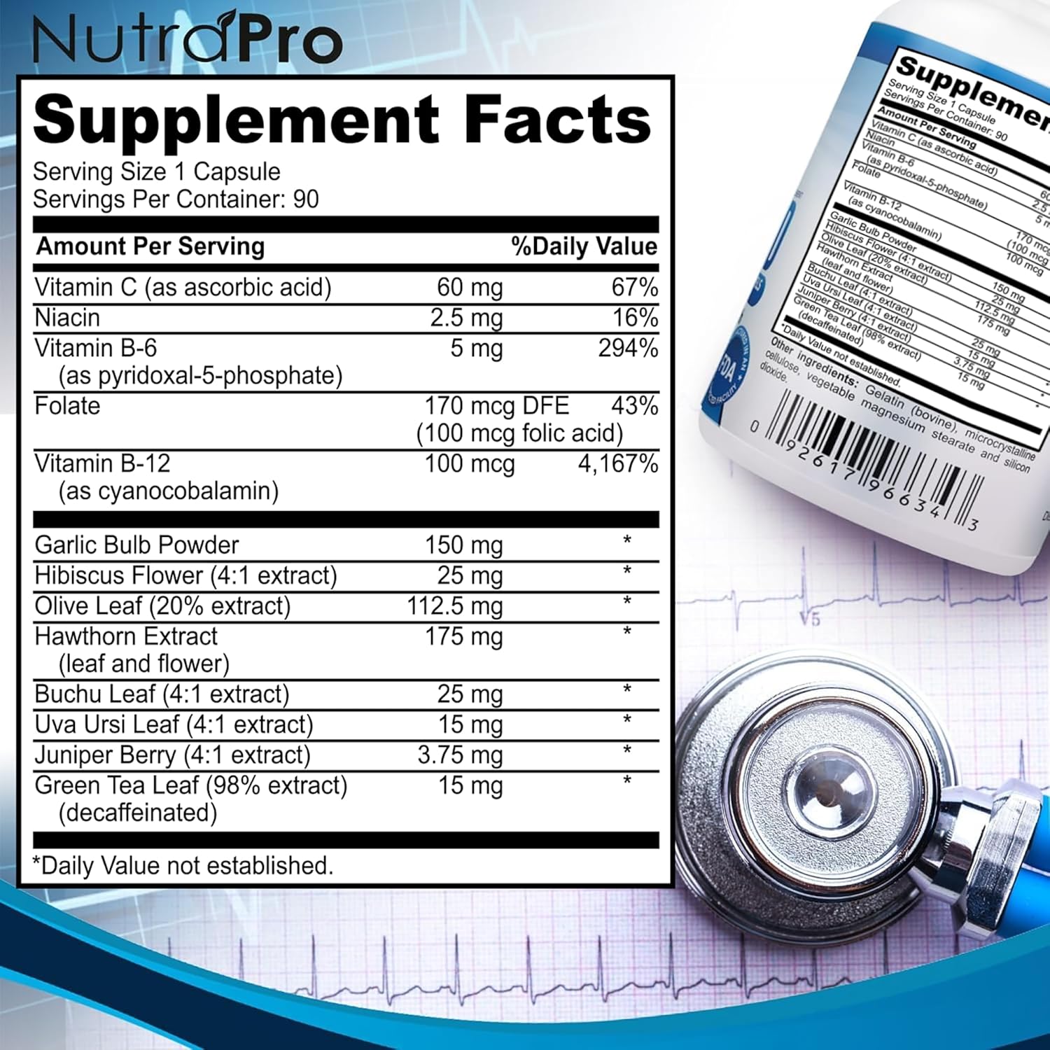 NutraPro Blood Pressure Supplements – Healthy Heart, Cholesterol Level, Blood Pressure Support.with Hawthorn.Blood Pressure Pills for Natural Anti-Hypertension and Remain in BP Zone.90 Capsules. - Image 4