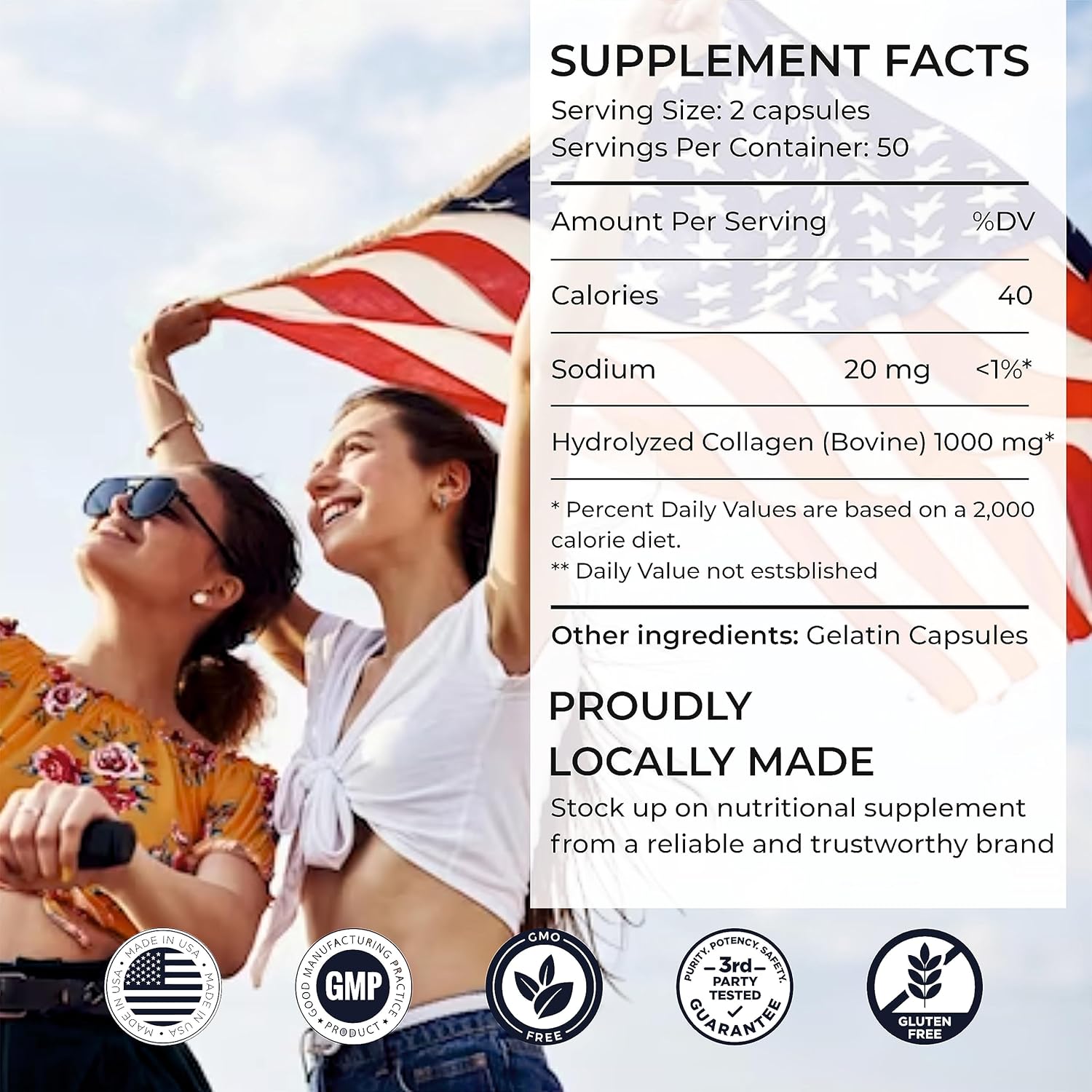 SIRUNES Bovine Collagen Supplements for Men and Women I Hydrolyzed Grass Fed Bovine Collagen Peptides Dietary Supplement for Joint, Nerve & Bone Support - Non-GMO, Anti-Aging - 100 Capsules - Image 5