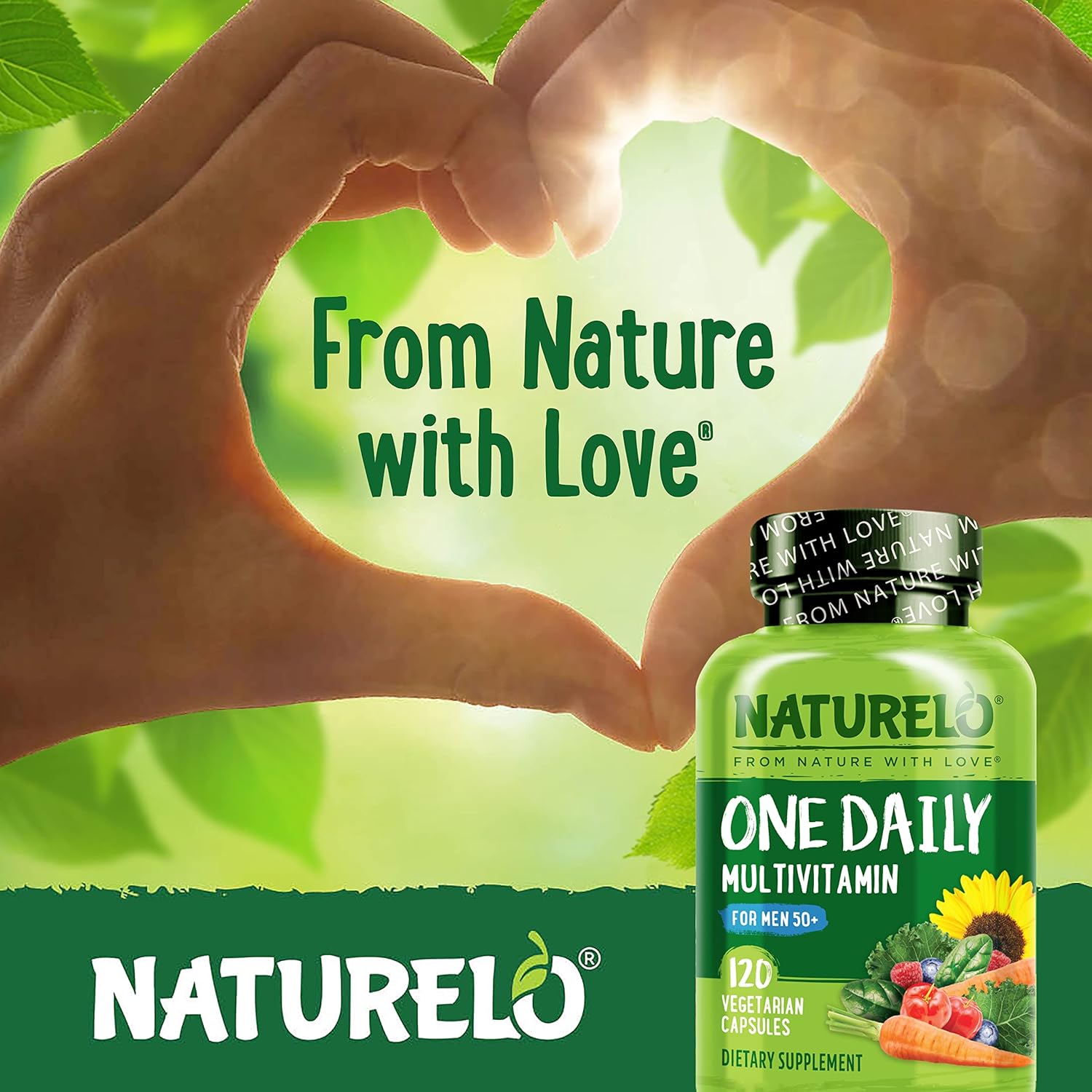 NATURELO Mens Multivitamins for Men 50+ - One Daily Multivitamin for Men with Vitamins, Minerals & Organic Whole Foods, Boost Energy & Health, Non-GMO, 120 Vegetarian Capsules - Image 7
