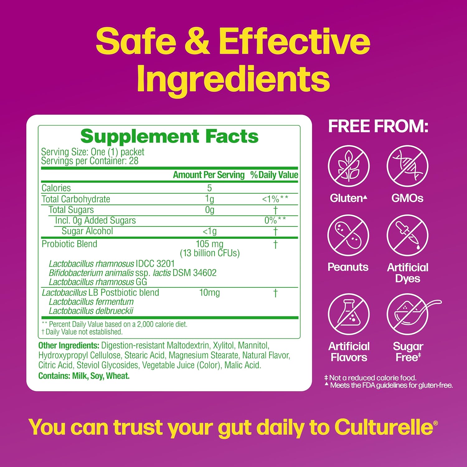 Culturelle® Complete 3-in-1 Biotics Mini-Chews Daily Probiotic for Digestive Health with Prebiotics and Postbiotics for Gut Balance, Mixed Berry Flavor, 28 Count - Image 6