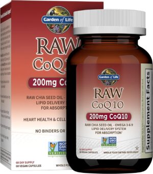 Garden of Life CoQ10 200mg, Vegetar...
