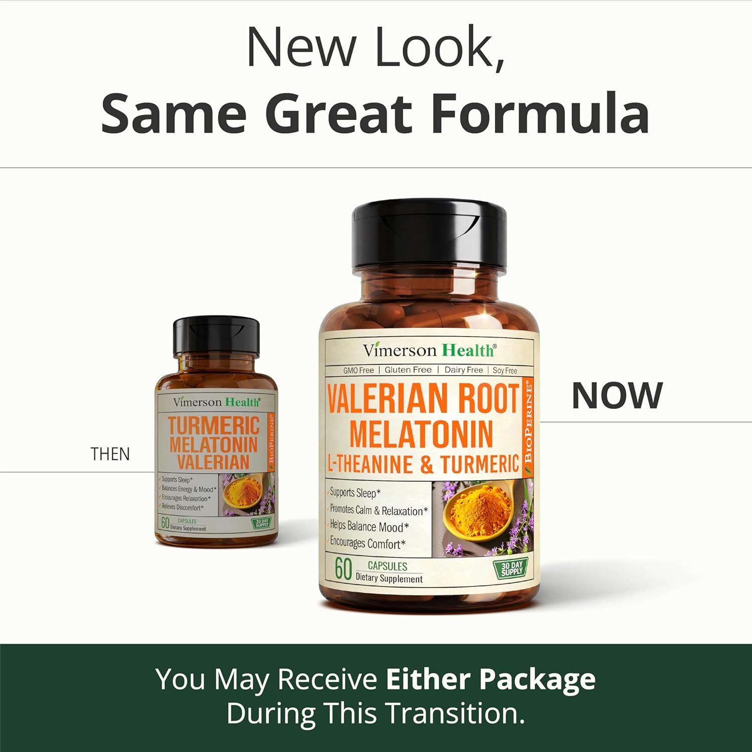 Melatonin 3mg + Valerian Root for Sleep, Daily Calm & Stress Relief Support – Natural Sleep Aid: Organic Turmeric Melatonin Valerian Supplement with L-Theanine, Ginger & Black Pepper – 60 Capsules - Image 9