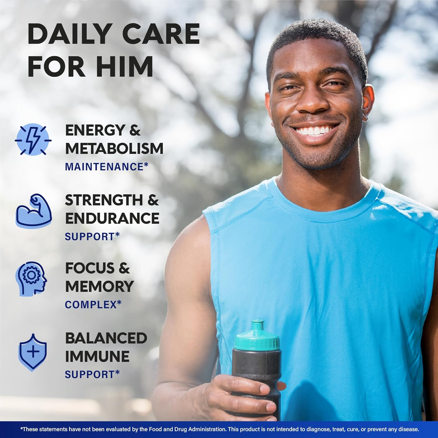 Multivitamin for Men - B-Complex | Whole Foods & Enzymes - Energy, Focus & Brain | Men's Health Complex - 46in1 Mens Multivitamin - Bioavailable & Gentle on Stomach - Lab Tested - 90 Capsules, 1/Day - Image 3