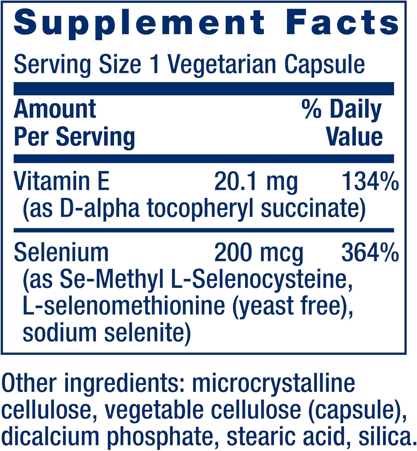 Life Extension Super Selenium Complex, 200 mcg – 3 Forms of Selenium, Vitamin E – Cellular Health & Longevity Support – Gluten-Free, Non-GMO, Vegetarian, 1 Daily – 100 Capsules - Image 3