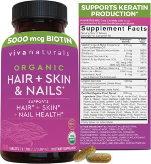 Biotin 5000 mcg Hair Skin Nails Vit...