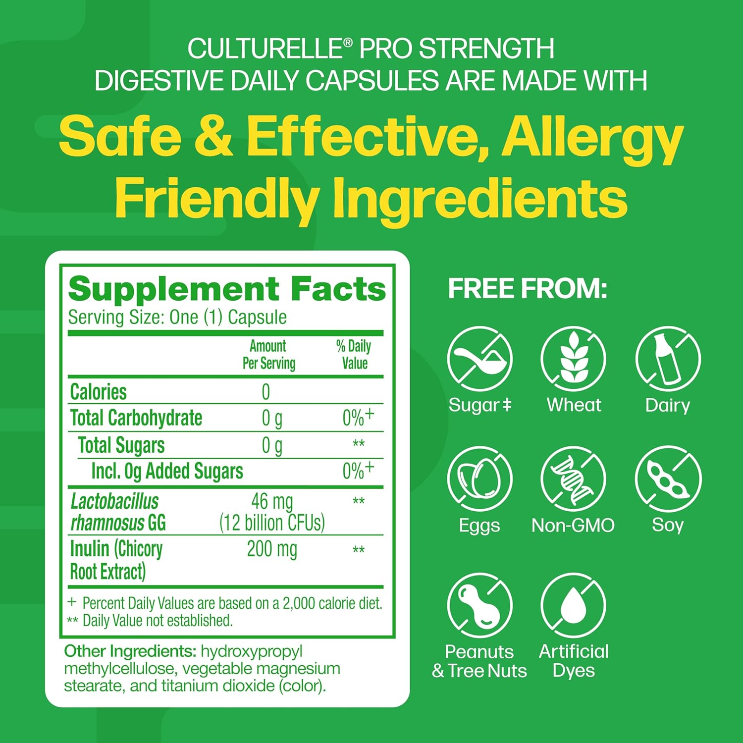 Culturelle Pro Strength Daily Probiotics For Digestive Health (2 Month Supply) with Prebiotics for Women & Men, Supports Occasional Diarrhea, Gas & Bloating, Gluten & Soy Free, 60 Count - Image 2