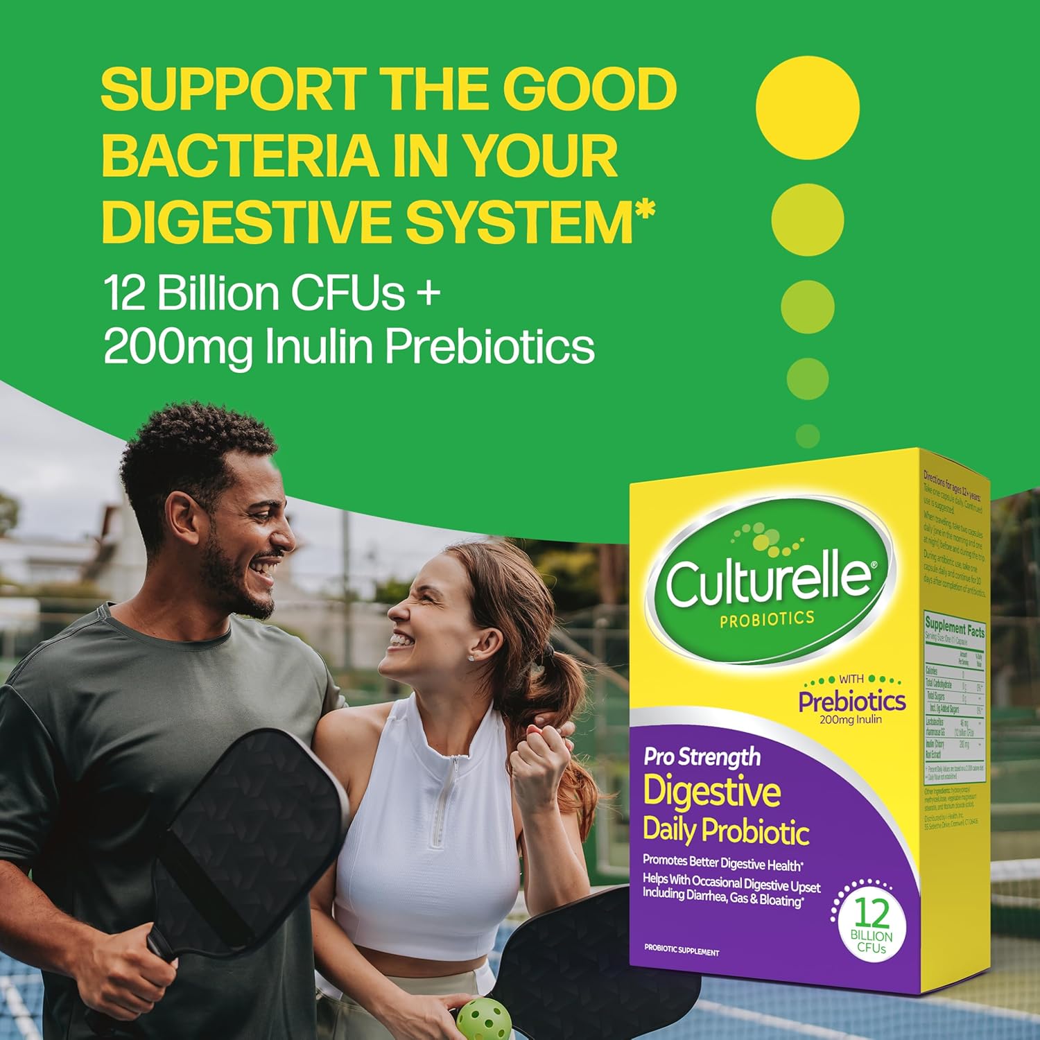 Culturelle Pro Strength Daily Probiotics For Digestive Health (2 Month Supply) with Prebiotics for Women & Men, Supports Occasional Diarrhea, Gas & Bloating, Gluten & Soy Free, 60 Count - Image 7