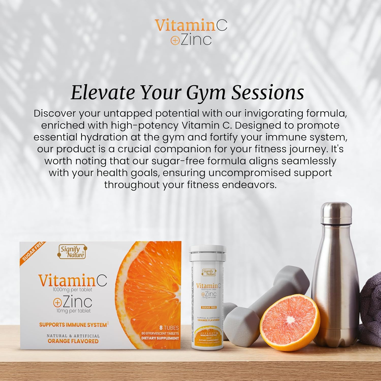 SIGNIFY NATURE Vitamin C 1000mg Effervescent Tablets - Potent Immune Support VIT C with Zinc Supplement - Sugar-Free & Vegan Formula | Dissolvable Vitamin C Tablets - Water Soluble Fizzy Elixir - 80CT - Image 7