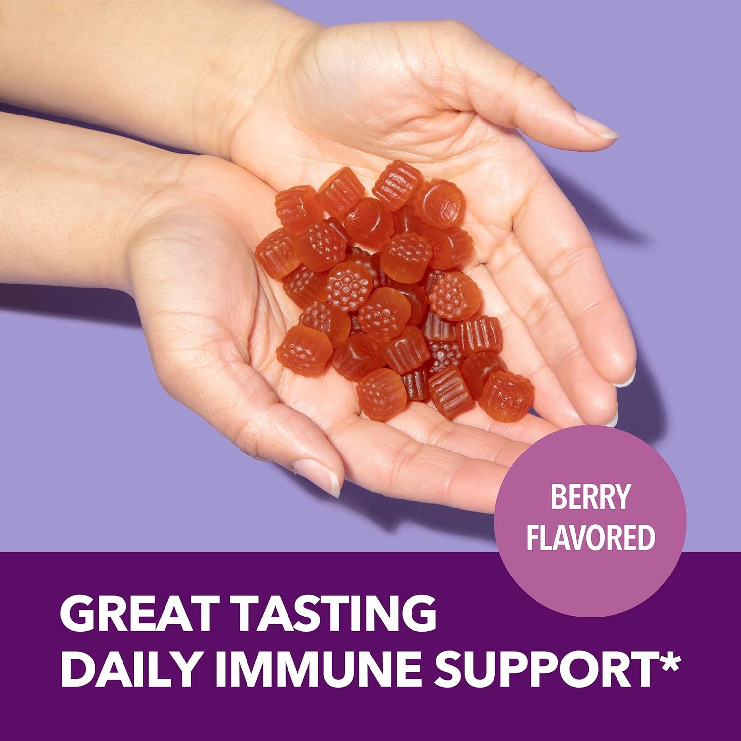 Sambucus Elderberry Gummies for Adults - Immune Support Supplement with Vitamin C and Zinc - Enhanced Formula for Daily Defense - 60 Count, 1 Month Supply, Berry Flavor - Convenient Wellness - Image 3