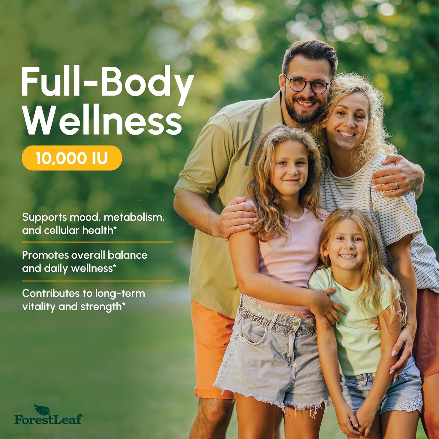 ForestLeaf Vitamin D3 10,000 IU | VIT D - VIT D3 Vitamin D Supplements for Women and Men | Bone Health, Teeth and Immune Support | Easy to Swallow Pills | High Potency Daily, 6-Month Supply, 180 Caps - Image 6