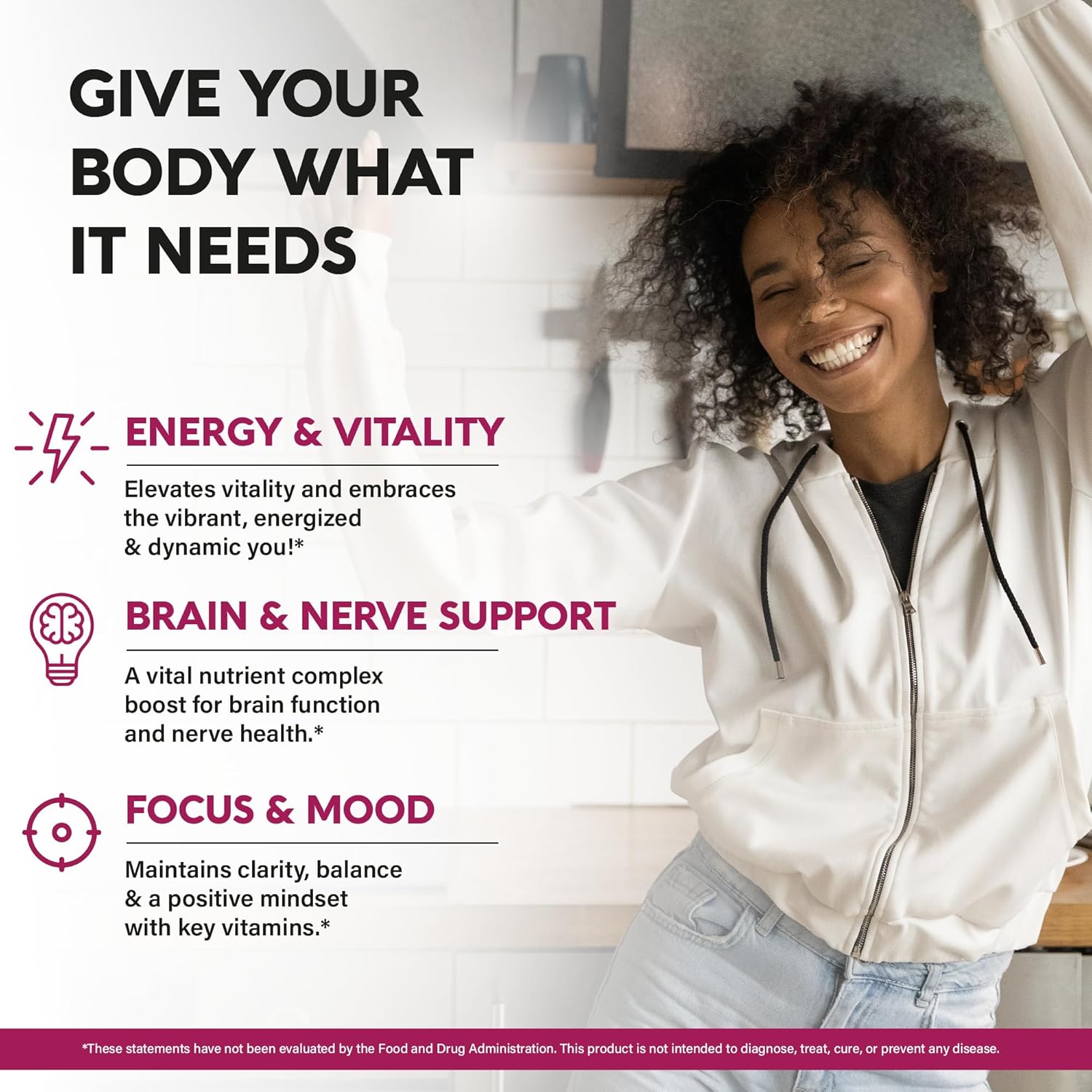 USDA Organic Vitamin B-Complex B5 Pantothenic Acid | B12 Methylcobalamin | B1 Thiamine | B6 Pyridoxine | B7 Biotin | B9 Folic | B3 Niacinamide - B Complex Liquid Drops, Natural Berry Flavor, 2fl oz - Image 3