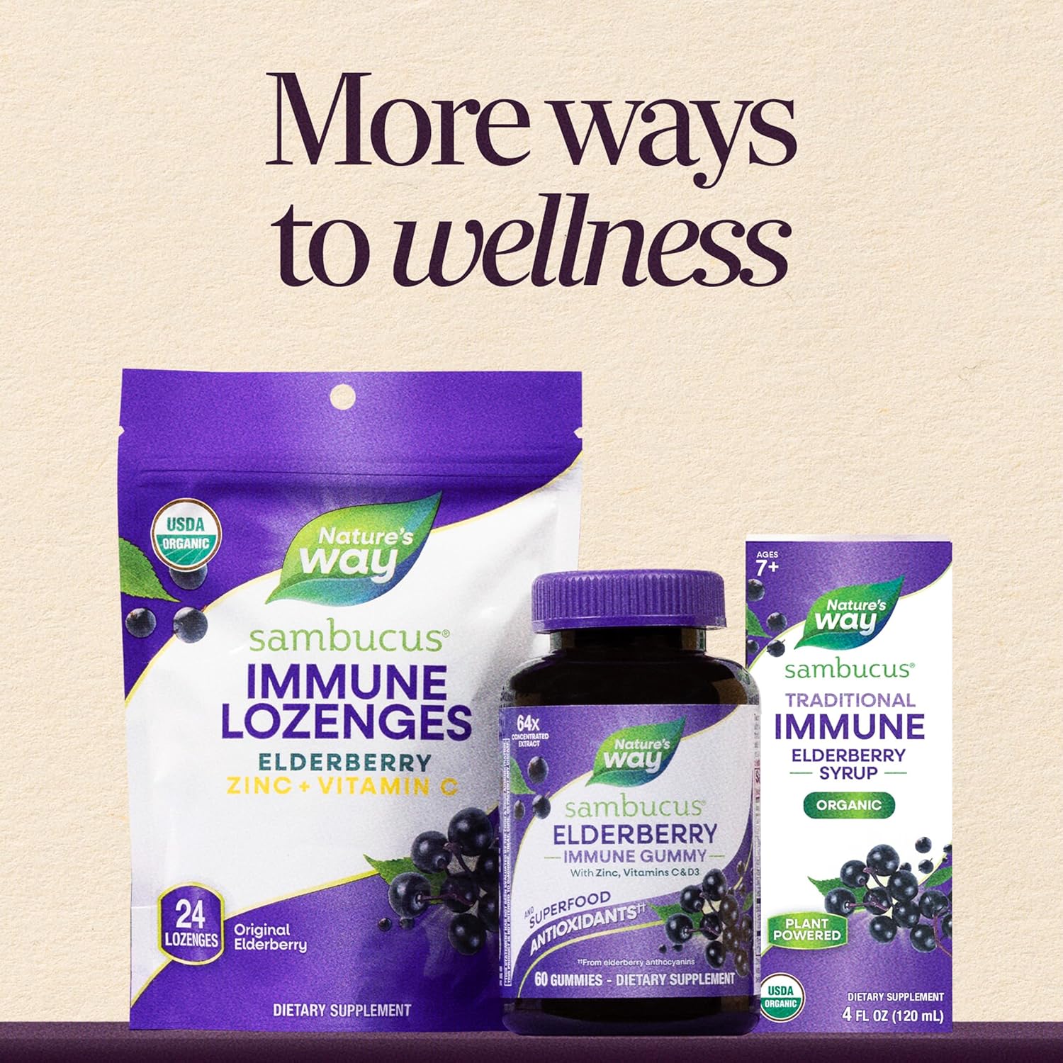 Nature’s Way Sambucus Elderberry Traditional Immune Syrup, Highly Concentrated Black Elderberry Extract, Traditional Immune Support*, Delicious Berry Flavored, 8 Fl Oz (Packaging May Vary) - Image 9