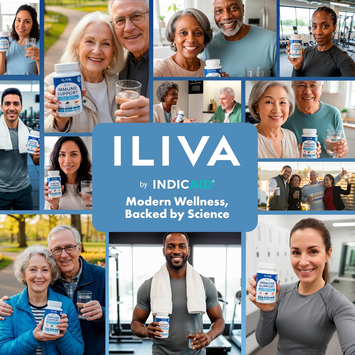 ILIVA-by-INDICAID 9-in-1 Immune Support Supplement: Daily Serving for Respiratory Immunity, Vitamin C, D3, Calcium, Zinc, Proprietary Herbal Elderberry+echinacea+Turmeric. 60 Tablets for 30 Days - Image 6