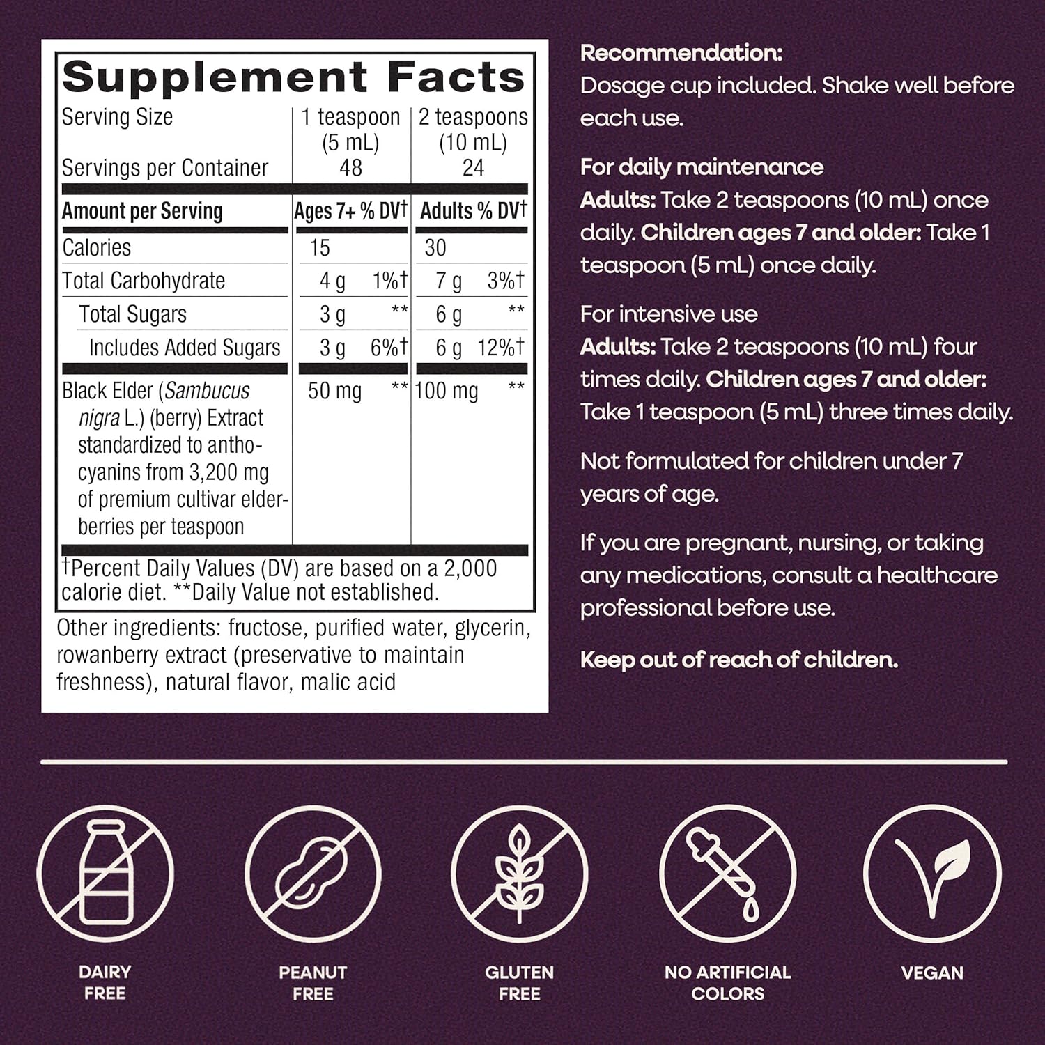 Nature’s Way Sambucus Elderberry Traditional Immune Syrup, Highly Concentrated Black Elderberry Extract, Traditional Immune Support*, Delicious Berry Flavored, 8 Fl Oz (Packaging May Vary) - Image 8