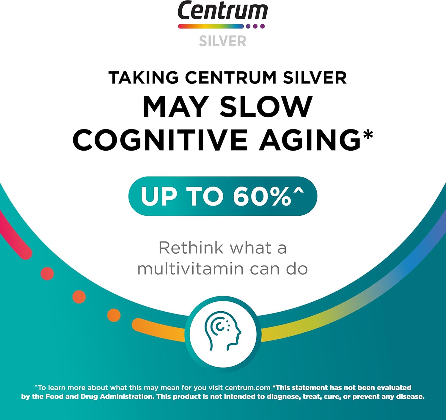 Centrum Silver Women's Multivitamin for Women 50 Plus, Multivitamin/Multimineral Supplement with Vitamin D3, B Vitamins, Non-GMO Ingredients, Supports Memory and Cognition in Older Adults - 100 Ct - Image 4