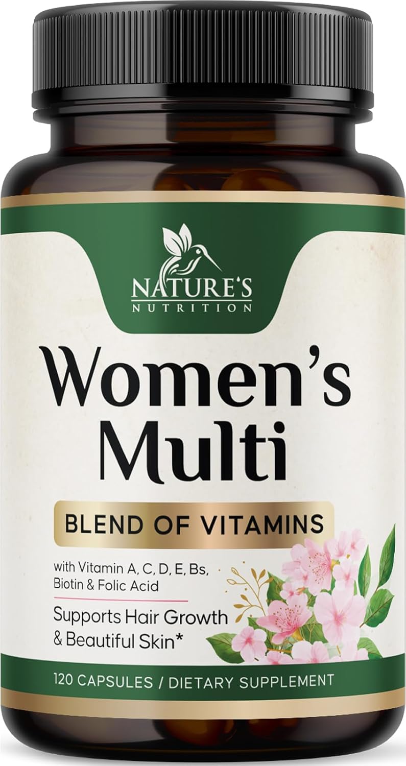 Multivitamin for Women - Complete Multi Vitamin with Vitamins A, C, D, E, B6, B12, Zinc, Calcium & Magnesium, Womens Daily Multimineral Supplement for Hair Skin and Nails Health Support - 120 Capsules