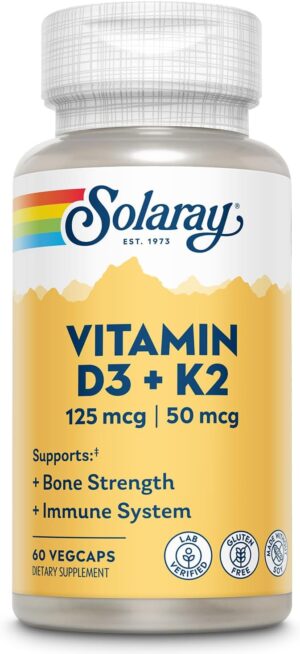 SOLARAY Vitamin D3 K2, K2 D3 Vitami...