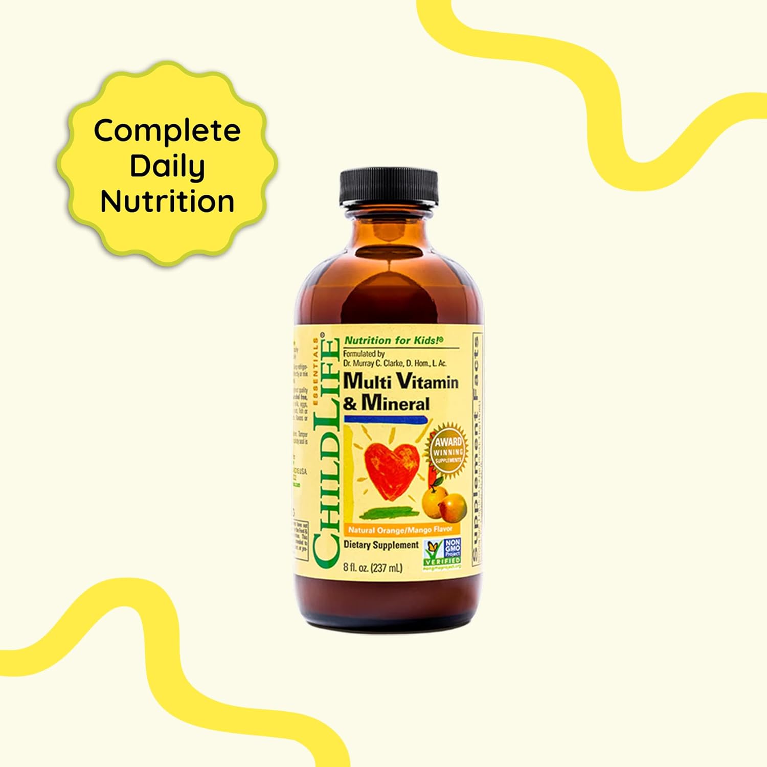 CHILDLIFE ESSENTIALS Kids Multivitamin & Mineral - Vitamins for Kids, Liquid Multivitamin Supplement for Toddler & Baby Wellness - Natural Orange & Mango Flavor, 8 Fl Oz (Pack of 1) - Image 8