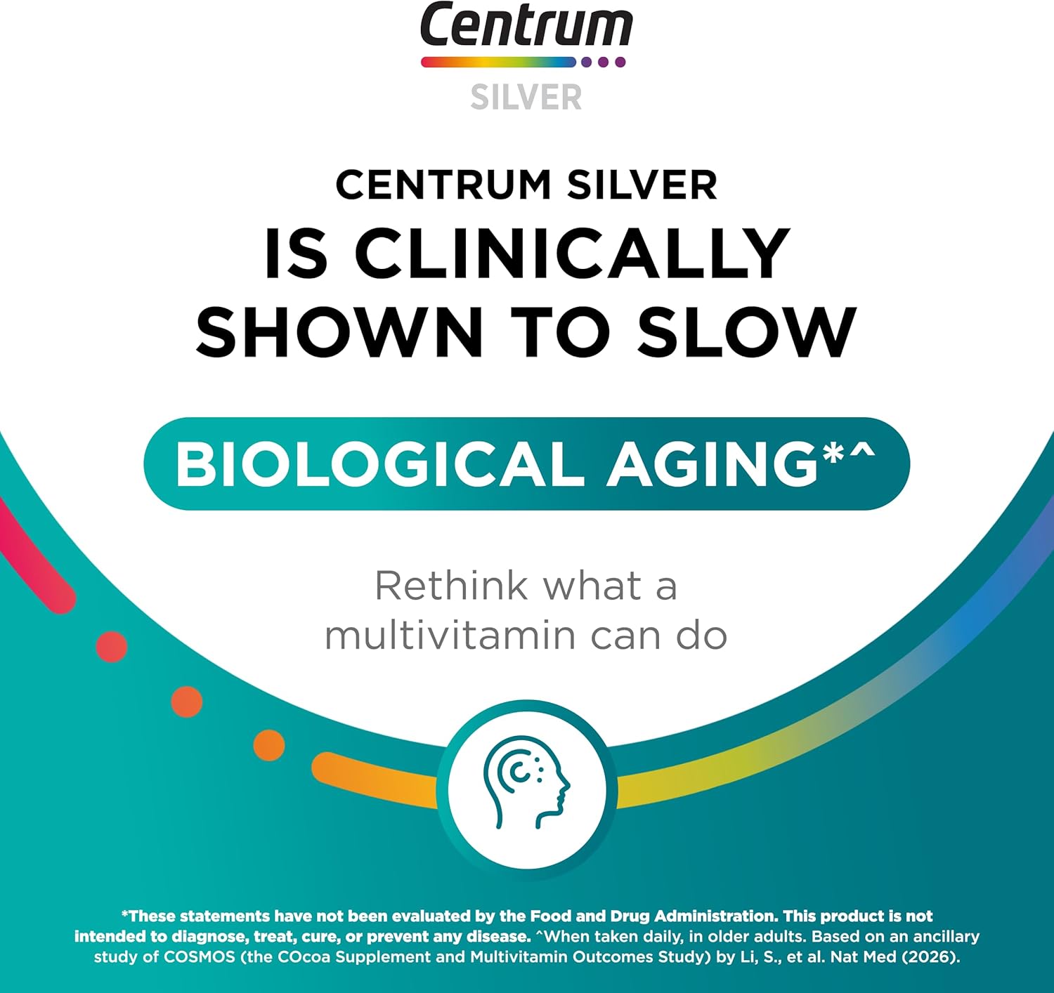 Centrum Silver Multivitamin for Adults 50 Plus, Multivitamin/Multimineral Supplement, Vitamin D3, B-Vitamins, Gluten Free, Non-GMO Ingredients, Supports Memory and Cognition in Older Adults - 125 Ct - Image 3