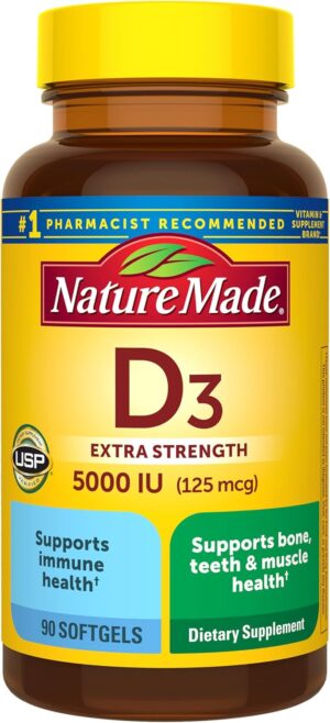 Nature Made Vitamin D3 5000 IU (125...