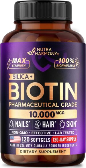 Biotin 10000 mcg with Silicon ̵...