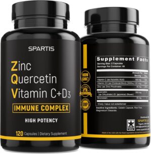 Zinc Quercetin 500mg with Vitamin C...