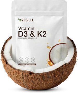 Resilia D3 K2 Vitamin 10000 IU + MK...