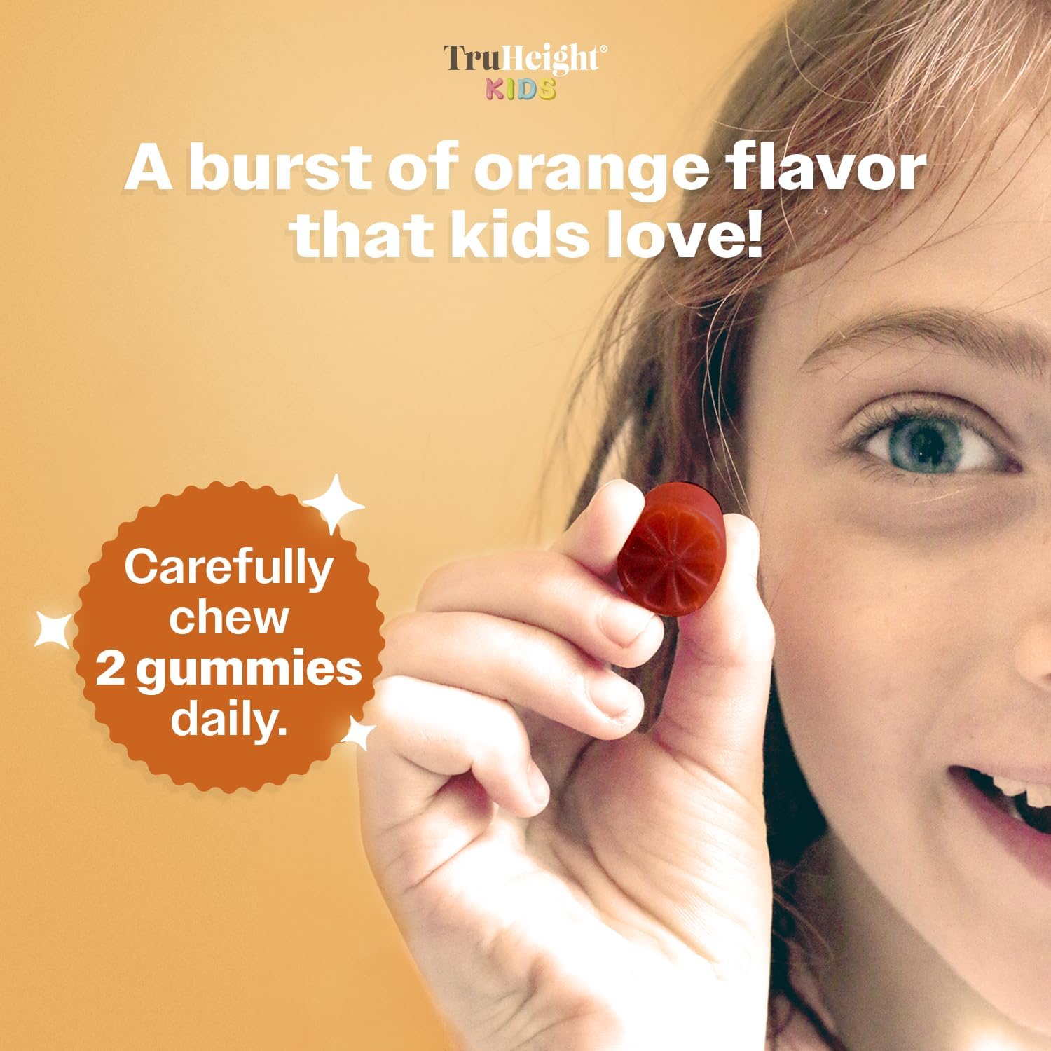 TruHeight Kids Brain Growth Gummies (Orange, Ages 2+) All Natural Kids & Teens Vitamins - Omega 3 Gummies Supports Brain Growth, Mental Clarity, Focus, Eye Health, Memory Supplements, DHA Multivitamin - Image 5