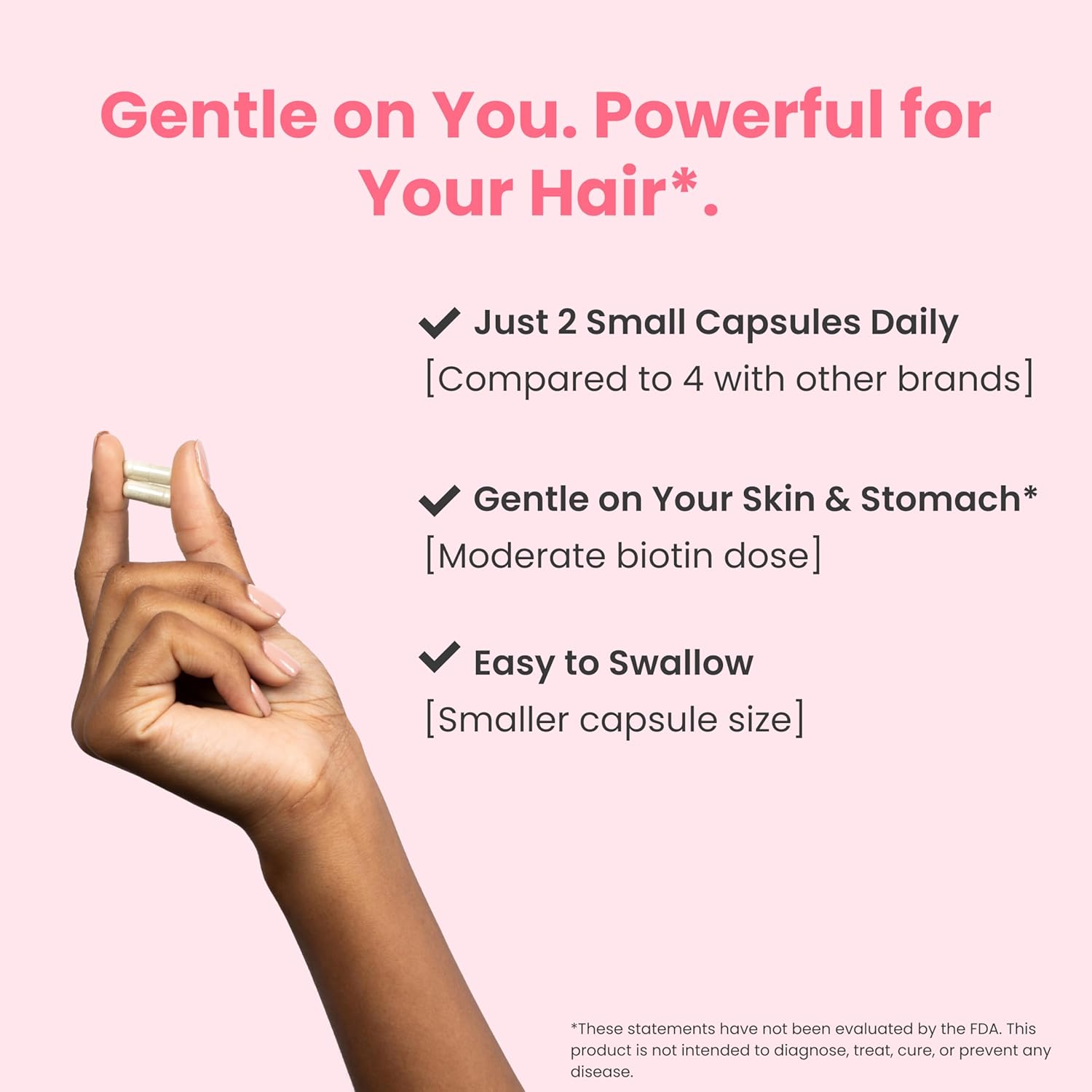 HairAnew Hair Growth Vitamins for Thicker Stronger Hair | Works for Women & Men All Hair Types | 11 Hair Vitamins & Ingredients | 5000mcg Biotin | Vegan | Independently Tested | 60 Capsules (3) - Image 5