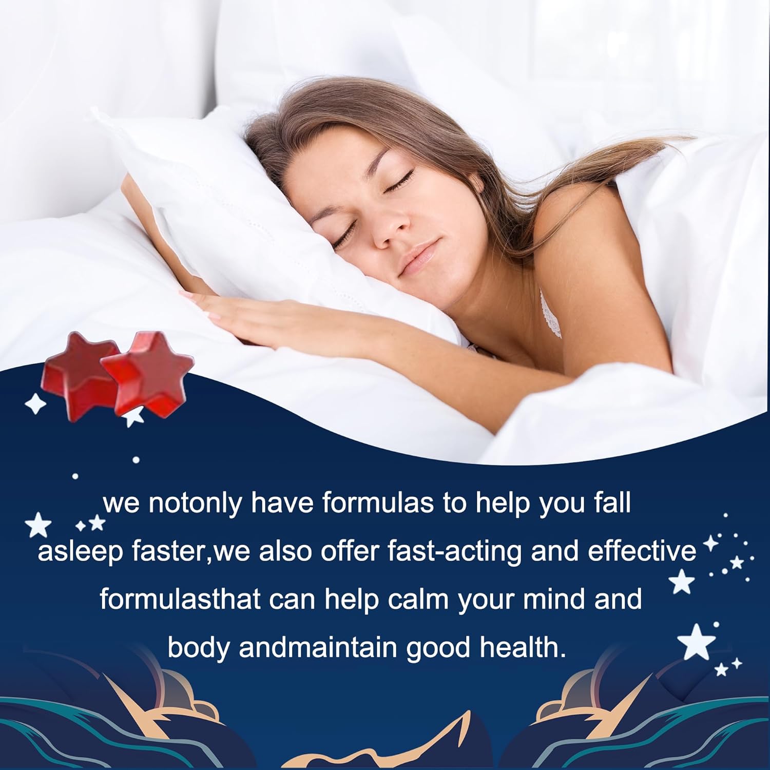 Sleep Gummies for Adults – Melatonin Free Gummies with 5-HTP, L-Theanine, Magnesium & Valerian Root – Vegan, Halal, Sugar & Gluten Free – Sweet Strawberry 60 Count - Image 5