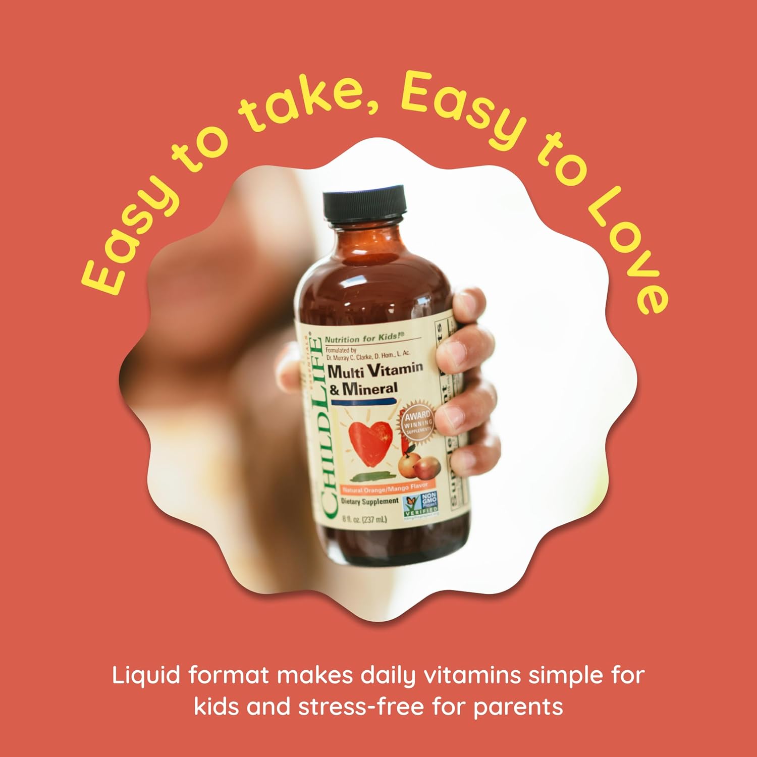 CHILDLIFE ESSENTIALS Kids Multivitamin & Mineral - Vitamins for Kids, Liquid Multivitamin Supplement for Toddler & Baby Wellness - Natural Orange & Mango Flavor, 8 Fl Oz (Pack of 1) - Image 4