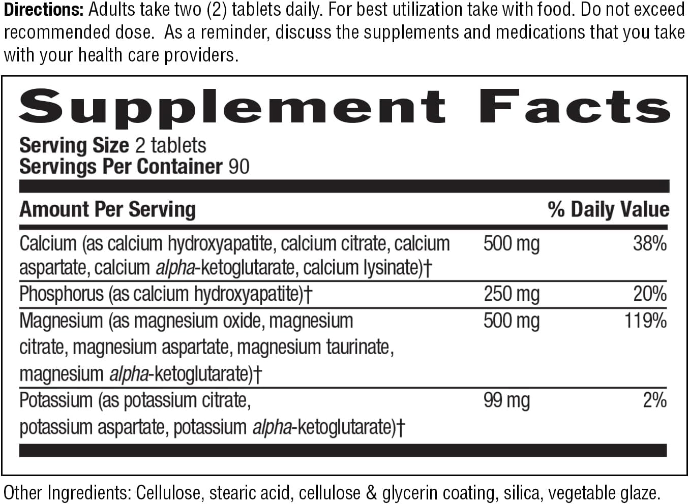 Country Life Target Mins - Calcium Magnesium Potassium Bone & Heart Health Supplement, 1000mg Calcium, 500mg Magnesium, Supports Calcium Utilization, 180 Tablets – Certified Gluten Free & Vegan - Image 7