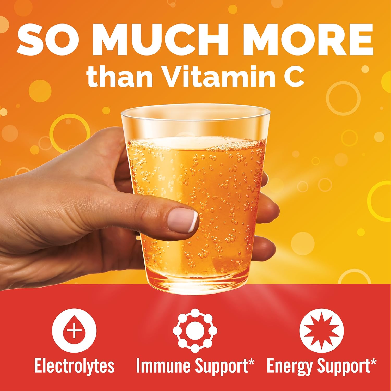 Emergen-C 1000mg Vitamin C Powder for Daily Immune Support Caffeine Free Vitamin C Supplements with Zinc and Manganese, B Vitamins and Electrolytes, Super Orange Flavor - 90 Count/3 Month Supply - Image 2