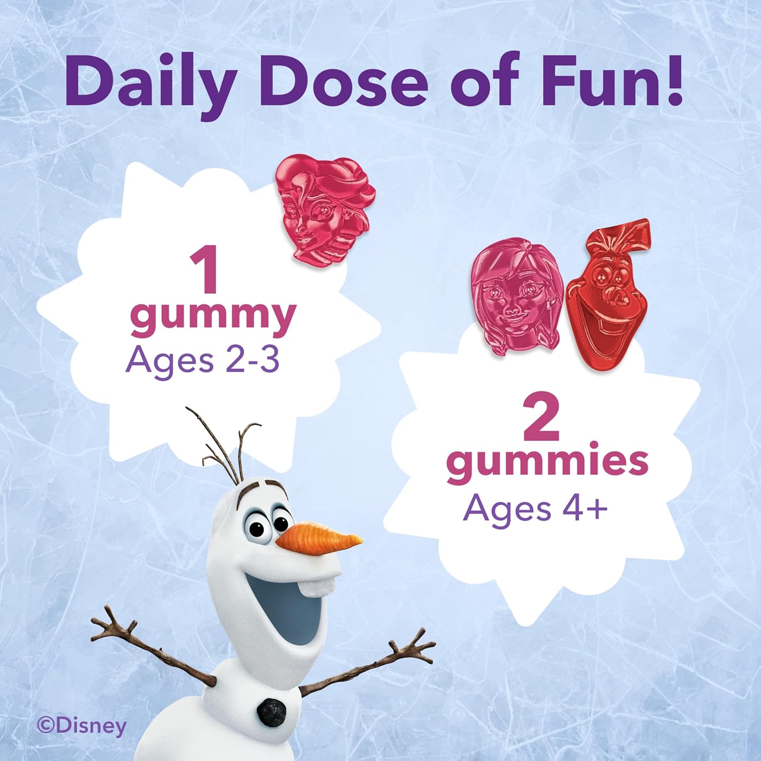 L'il Critters Frozen Daily Kids Multivitamin Gummies Assorted Berry Flavors for Ages 2+ Toddlers and Kids, Disney Multivitamin Gummies with 11 Essential Nutrients, 30-60 Day Supply, 60 Gummies - Image 4