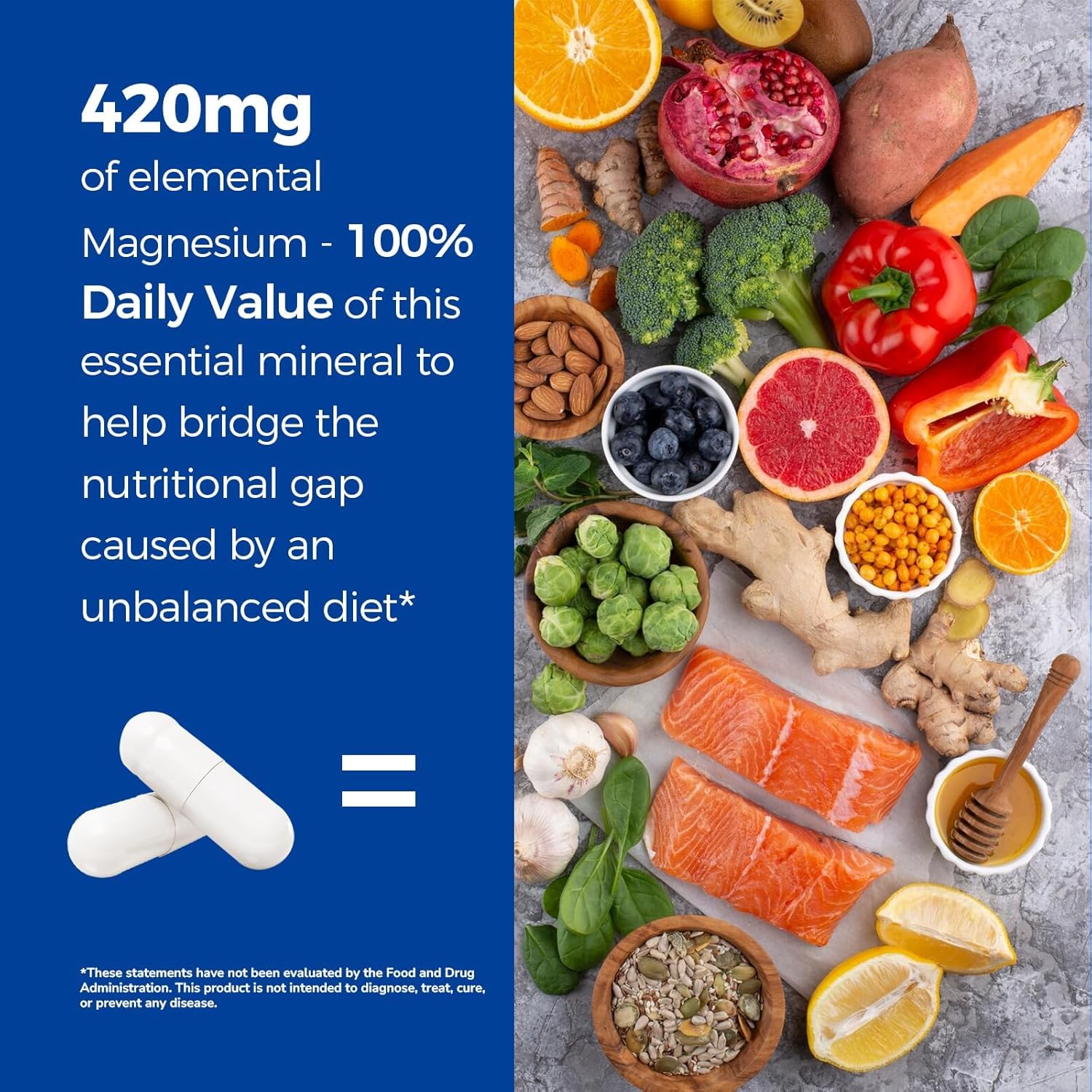 Vitalibre 10 in 1 Magnesium Complex, 420mg Elemental Magnesium | Ultra Strength, Max Absorption | Chelated Magnesium Supplement for Nerves, Bone & Heart Health | Non-GMO, 120 Vegan Capsules - Image 4