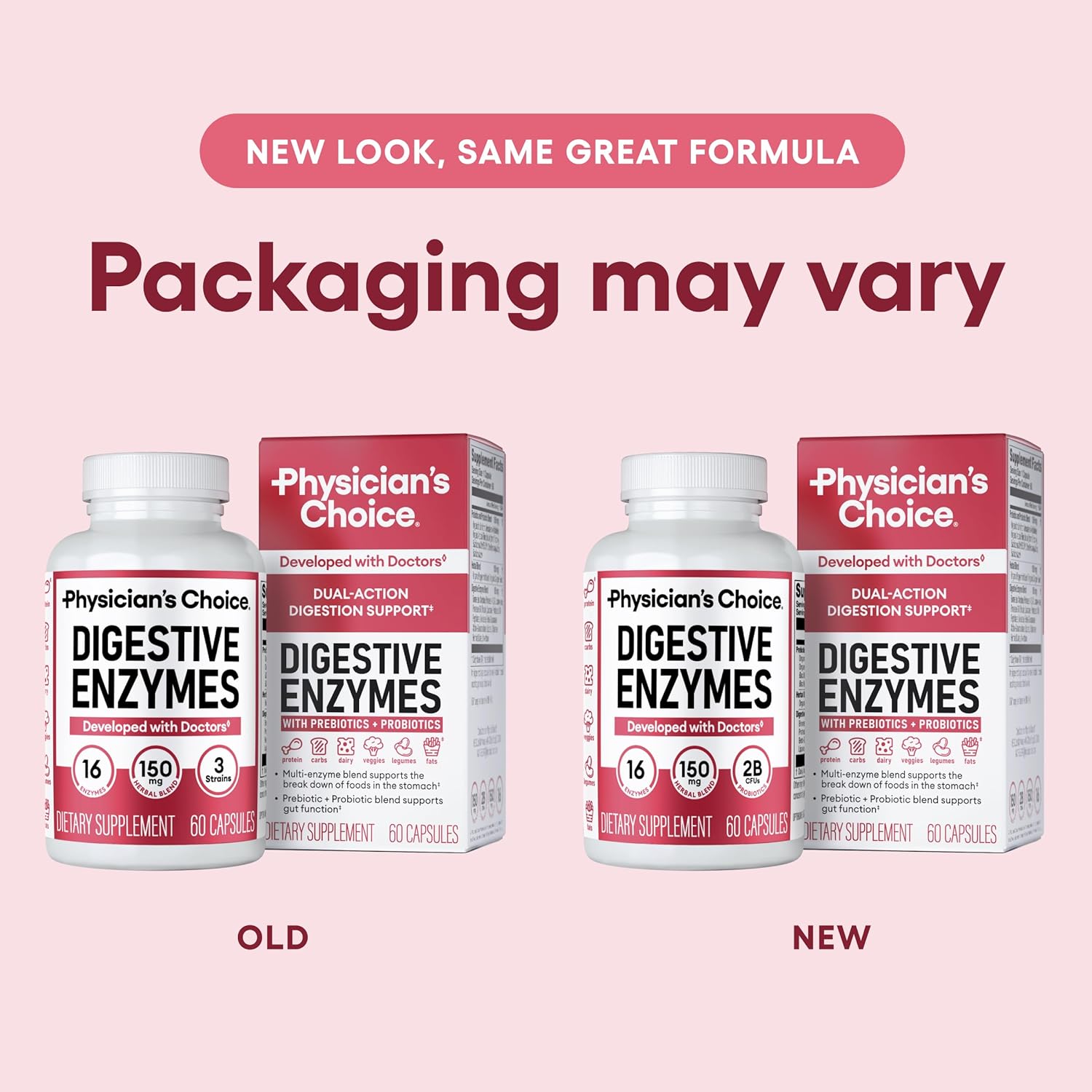 Physician's CHOICE Digestive Enzymes for Bloating & Digestion - Fast-Acting 16 Enzyme Formula with Organic Prebiotics & Probiotics for Gut & Digestive Health - Meal Time Discomfort Relief - 90 CT - Image 7
