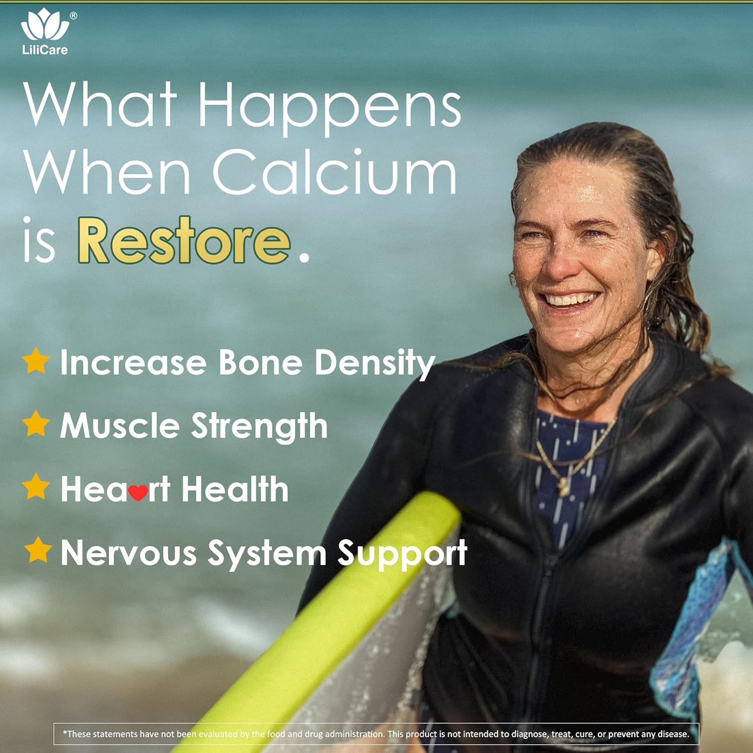 Plant Based Calcium Gummies 600mg with Vitamin D3 K2, Magnesium, Zinc for Bone Strength, Sugar Free Calcium Supplements for Women & Men (Certified Vegan) from Sustainably Organic Red Algae - 60 Counts - Image 5