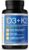 Vitamin D3 K2 with MCT, 5000 IU Vegan D3 & 100 mcg MK7 K2, Support Strong Bones and Immune Health – 60 Capsules (60 Days Supply)
