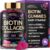 Biotin Gummies with Collagen – Hair Growth Support, Skin, & Nail Strength – for Women & Men – Biotin 10000mcg | Keratin | Hyaluronic Acid | B-Complex | Nettle – Sugar-Free, Mixed Berry, 60 Gummies